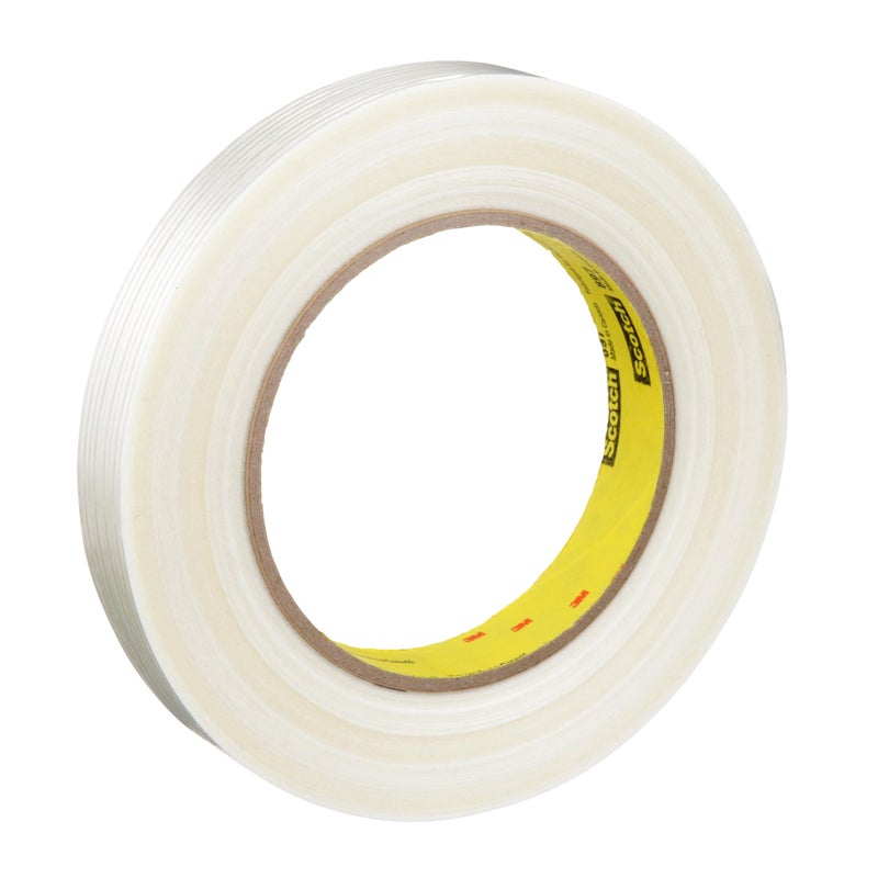 3M Scotch Filament Tape 897, Clear, 18 mm x 55 m, 5 mil - Image 1